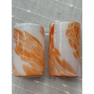 Individually Blown Handcrafted Drinking Glasses Set Of 2 - Unique!! MCM